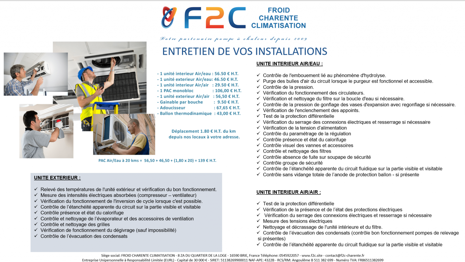 Contrat entretien climatisation et pompe à chaleur Charente.